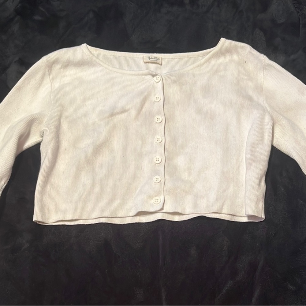 White Cozy Knit Cardigan Sweater